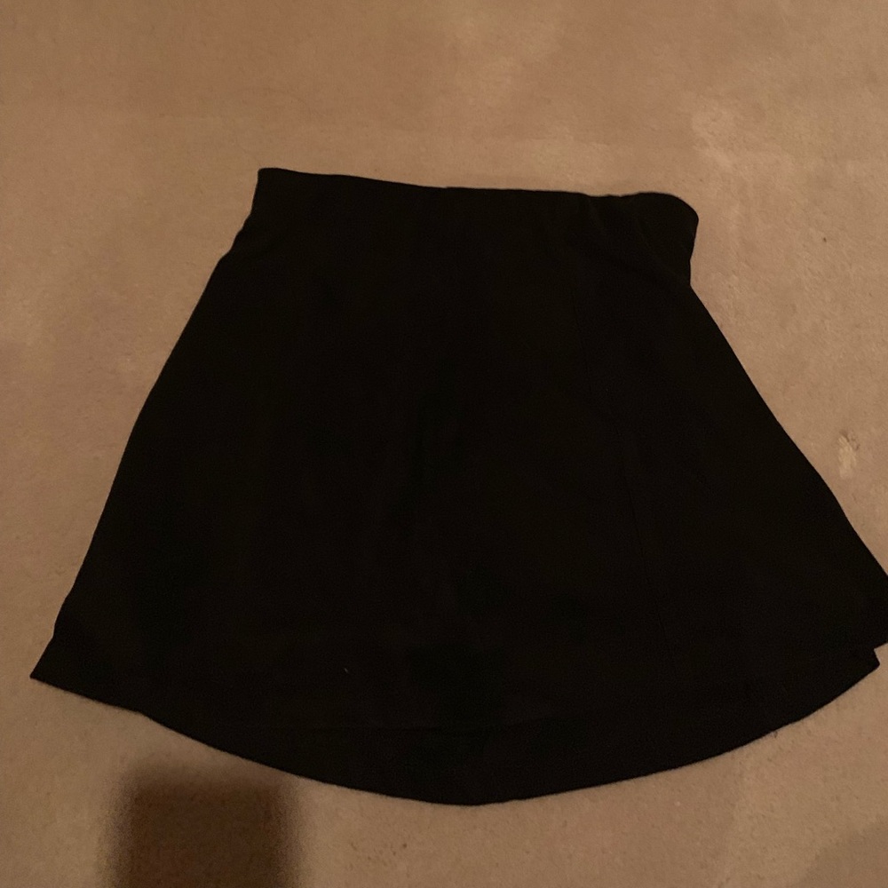 John Galt black suede mini skirt